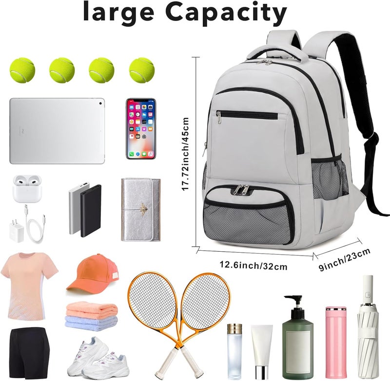 ACESAK Tennis Backpack Tennis Bag for Women Men - Tennis Bag Holds 2 Rackets, Badminton Squash, Pickleball Paddles Balls - Image 2